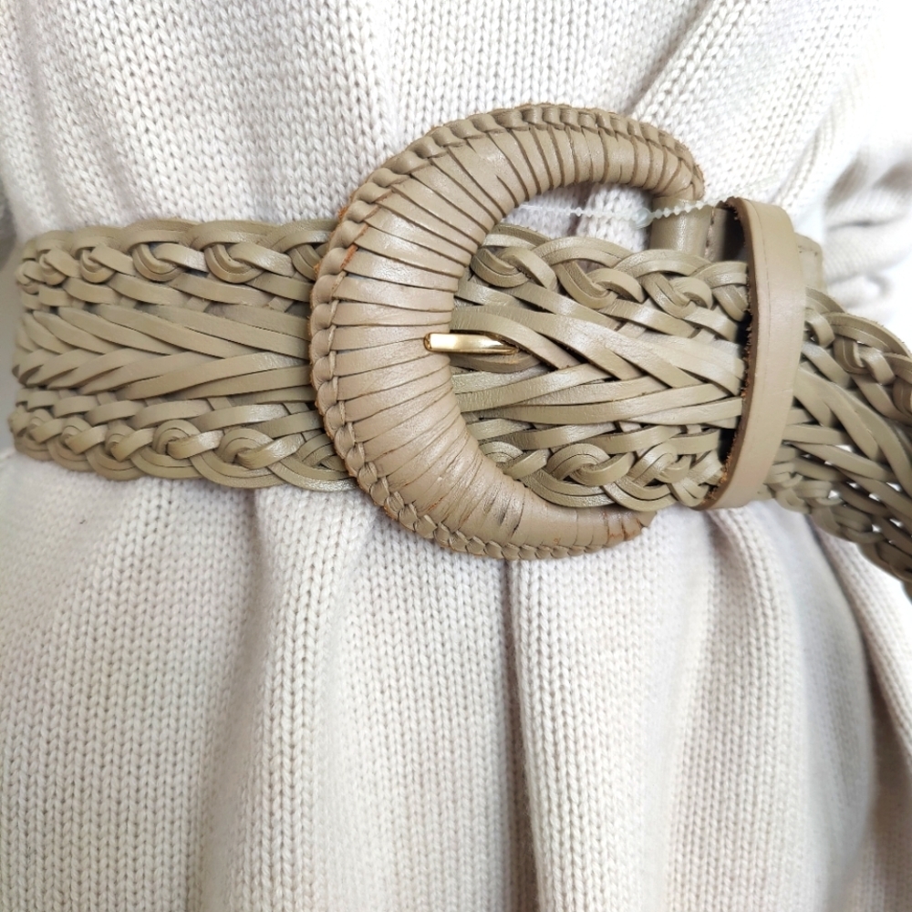 Talbots Women's Leather Braided Belt